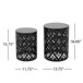 Outdoor Metal Modern Design End Table