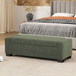 Textured Fabric Ottoman Bench With Hinged Lid
