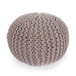 Moro - Knitted Round Pouf With Pumpkin Shape