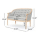 French Country Chesterfield Style Tufted Loveseat