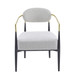 Upholstered Accent Armchair With Tapered Legs - Beige / Black / Gold
