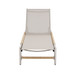 Hargrove - Outdoor Patio Aluminun Chaise Lounge, Outdoor Mesh Seat - Natural / Silver
