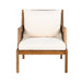 Acacia Wood Patio Furniture Club Chair, Outdoor Wicker Armchair, Deep Seating With Soft Cushions For Porch - Teak / Mix Brown