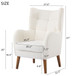Accent Chair With Birch Wood Legs - White