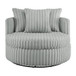 Mindy - Oversized Swivel Barrel Chair - Gray