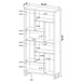 6 Tier Rectangular Bookcase With Accents - Brown