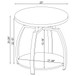 End Table With Center Shelf - Dark Gray
