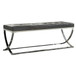 Curve Leg Bench With Upholstery - Black