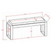 Sled - Leg Accent Bench With Abstract Upholstery - White