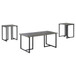 3 Piece Occasional Set With Smooth Top - Gray