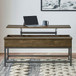 Lift Top Coffee Table With Adjustable Height - Brown