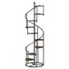 8 Shelf Staircase Bookcase Industrial Storage And Scratch Resistant Shelves - Brown