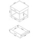 Square End Table With 1 Drawer - Brown