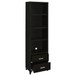 Media Tower With And Drawer With Adjustable Shelves Handles - Brown