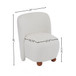 Modern Low Back Accent Upholstered Armless Living Room Chairs, Round Feet