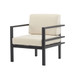 Modern Outdoor Lounge Chair With Aluminum Frame And Weather Resistant Cushions