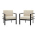 Modern Outdoor Lounge Chair With Aluminum Frame And Weather Resistant Cushions