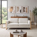 Modern Sofa With Solid Wood Legs, 3 Seater