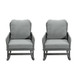 Contemporary Minimalist Wicker Rocking Chair With Soft Cushions And Durable Wooden Frame
