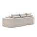 2 Piece Fabric Cloud Curved Sectional Sofa With Chaise For Living Room
