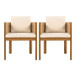 Outdoor Dining Chairs With Rope Handles (Set of 2)