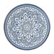 Outdoor Round Side Table With Mosaic Style Top And Curved Iron Legs