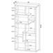 8 Shelf Geometric Bookcase