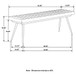 Tufted Cushion Side Bench With Tapered Legs