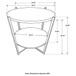 Accent Table With X-Frame And Bottom Shelf - Brown
