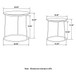 2 Piece Nesting Table With Embossed Tops And Base - Black