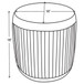 Pescadero - Round Upholstered Ottoman - Mauve