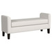 Hollis - Upholstered Accent Bench With Armrests Seating - Vanilla White
