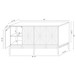 Capri - 4 Door Accent Cabinet - Brown / Gold