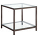 Weston - 1 Shelf Side End Table - Nickel