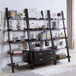 Shasta - 5 Shelf Ladder Bookshelf With Drawers - Cappuccino