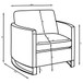 Rufo - Upholstered Curved Track Arm Chair - Beige