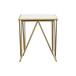 Sinclair - 2 Piece Nesting Table Set With Iron And Luxurious Marble Surface - White / Gold