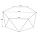 Athena - Hexagonal Top Coffee Table Coffee Table With Geometric Design - Natural