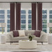 Aura - Upholstered Curved Sofa And Tapered Legs - Beige