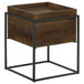 Ondrej - Square Accent Side Table With Removable Tray - Dark Brown
