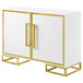 Synchrony - 2 Door Accent Cabinet With Art Deco Trim - White