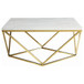 Orion - Coffee Table With Leg Geometric Design - White