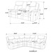 Mclean - Power Reclining Sectional Sofa With Storage Console - Dark Brown