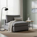 Cassandra - Armless Slipper Chair - Charcoal Gray