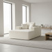 Convertible Chaise Lounge Chair With Wide Armrest & Throw Pillows