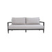 Outdoor Bench Seat Sofa, Sunbrella Cushion, Weather Resistant For Patio - Ember Black