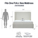 Carmen - Full Size Upholstered Wingback Bed - Ivory