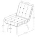 Staten - Upholstered Armless Accent Chair - Dark Brown
