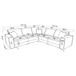 Azure - 5 Piece Upholstered Modular Sectional Sofa - Blue