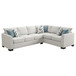Radison - Upholstered Sectional Sofa With Hidden Sleeper - Greige